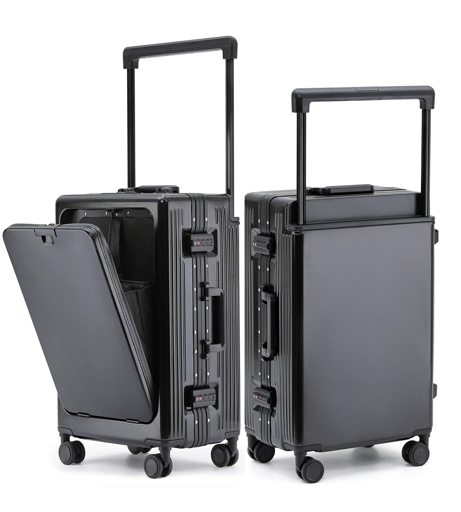 Wide Handle Aluminum Frame Carry-On Luggage
