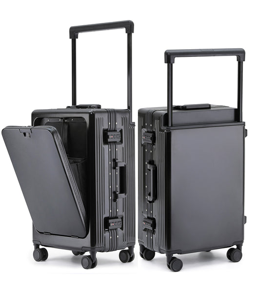 Wide Handle Aluminum Frame Carry-On Luggage
