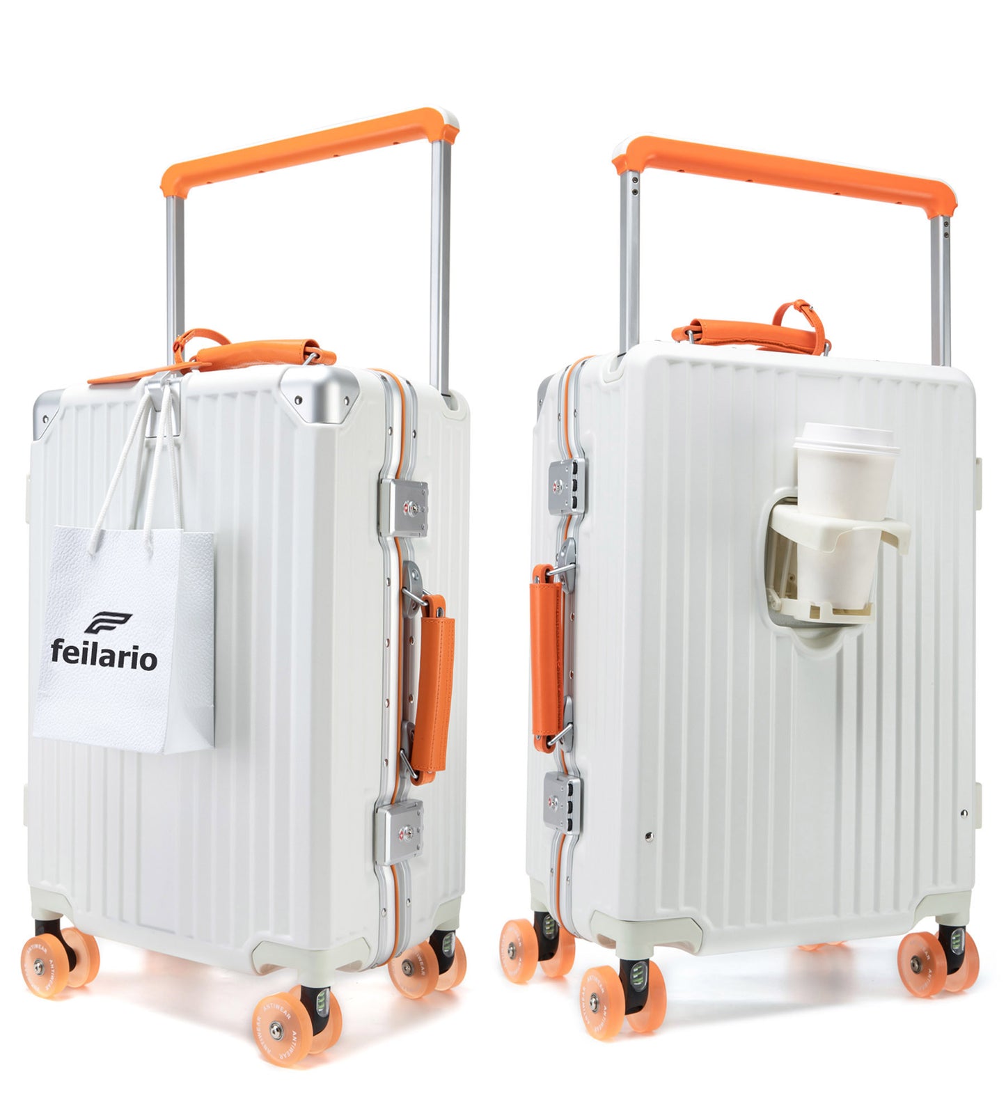 Aluminum Frame TSA Carry-On Spinner Luggage