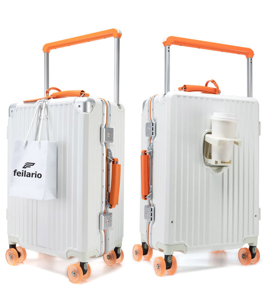 Aluminum Frame TSA Carry-On Spinner Luggage