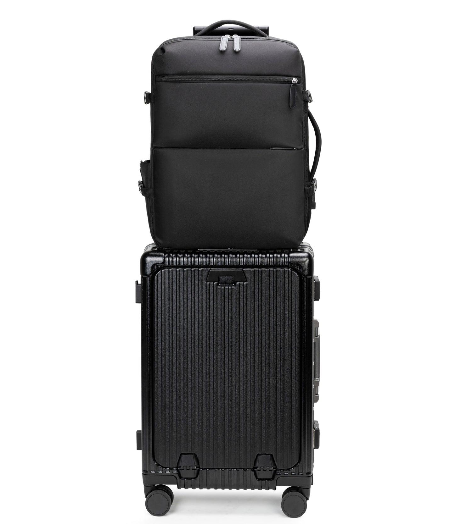 All-in-One Aluminum Spinner Carry-On Luggage