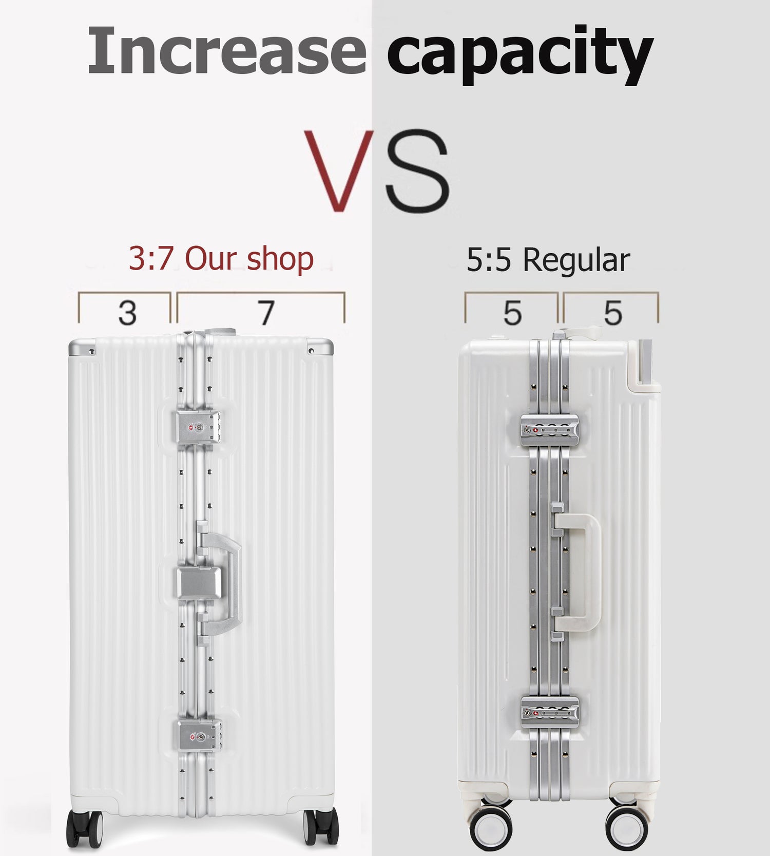 Super Large Aluminum Spinner Luggage Cup-Holder
