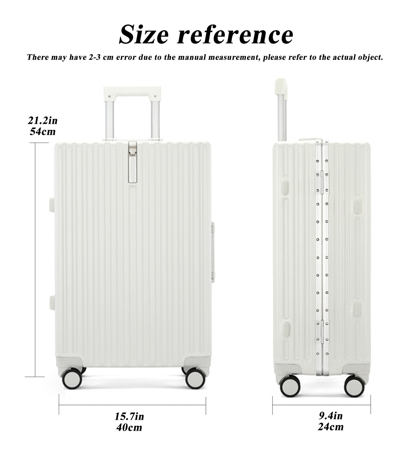 feilario 20in Aluminium Frame Hardside Spinner Wheel Luggage Airline Approved Carry On Suitcase with Hidden Hook