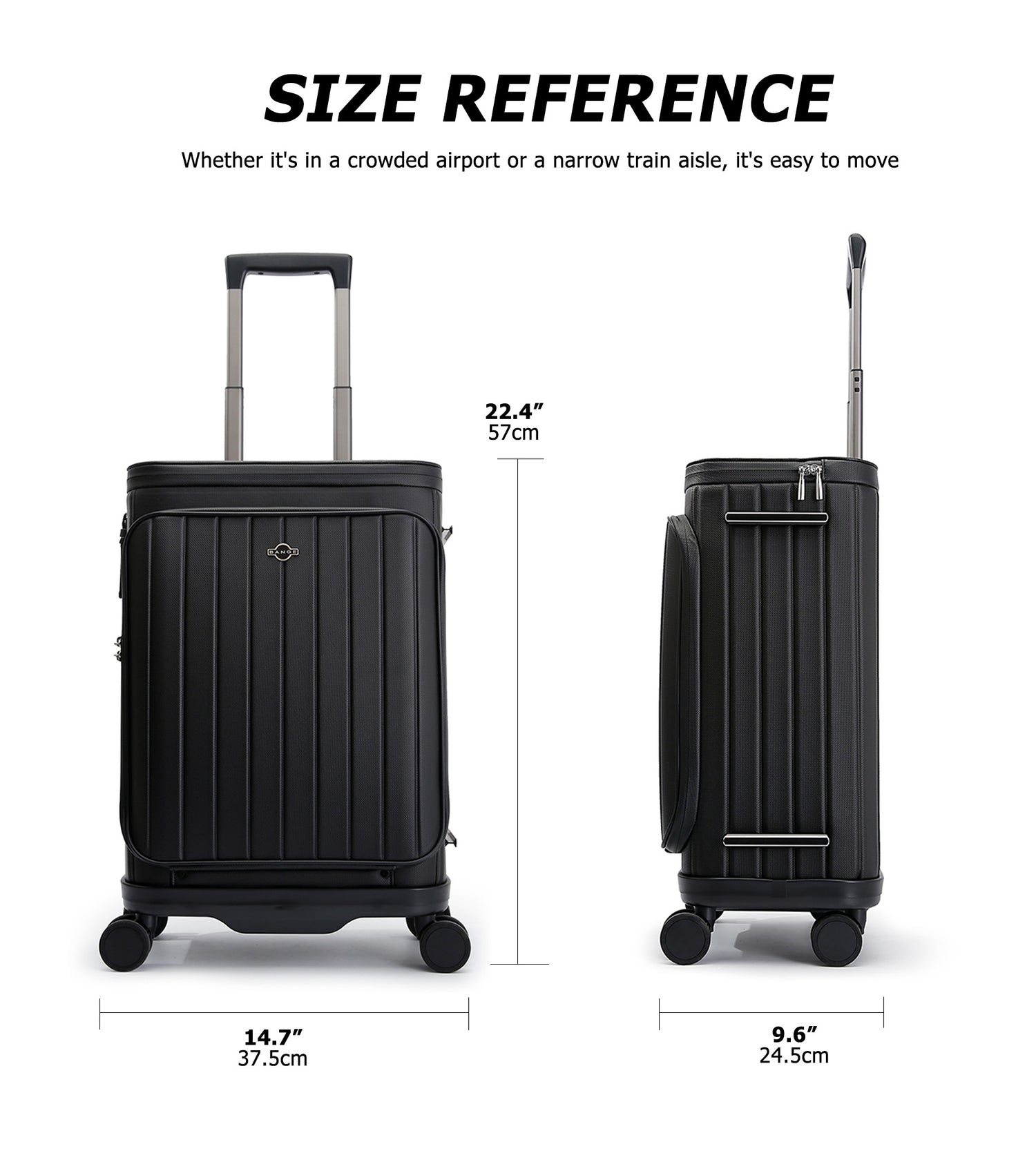 feilario 20in Luxury Hardshell Carry-On Luggage, Microfiber PC Spinner Wheels Airline-Approved Suitcase with TSA-Approved Lock for Effortless Travel