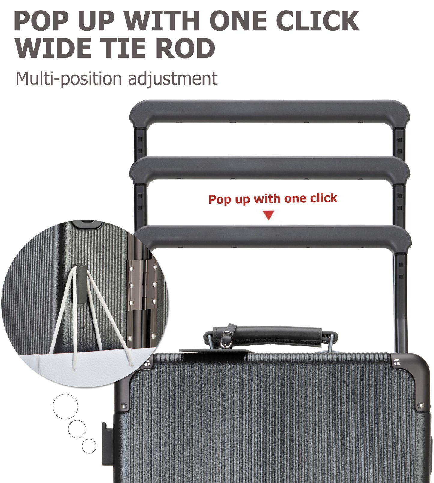 feilario 20in Aluminum Frame Wide Handle PC Hardside Carry On Luggage - Double Spinner Wheels Luxury Rolling Travel Suitcase with TSA Lock & Cup Holder