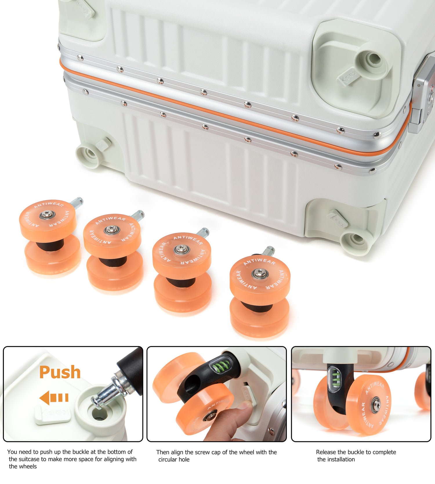 Aluminum Frame TSA Carry-On Spinner Luggage