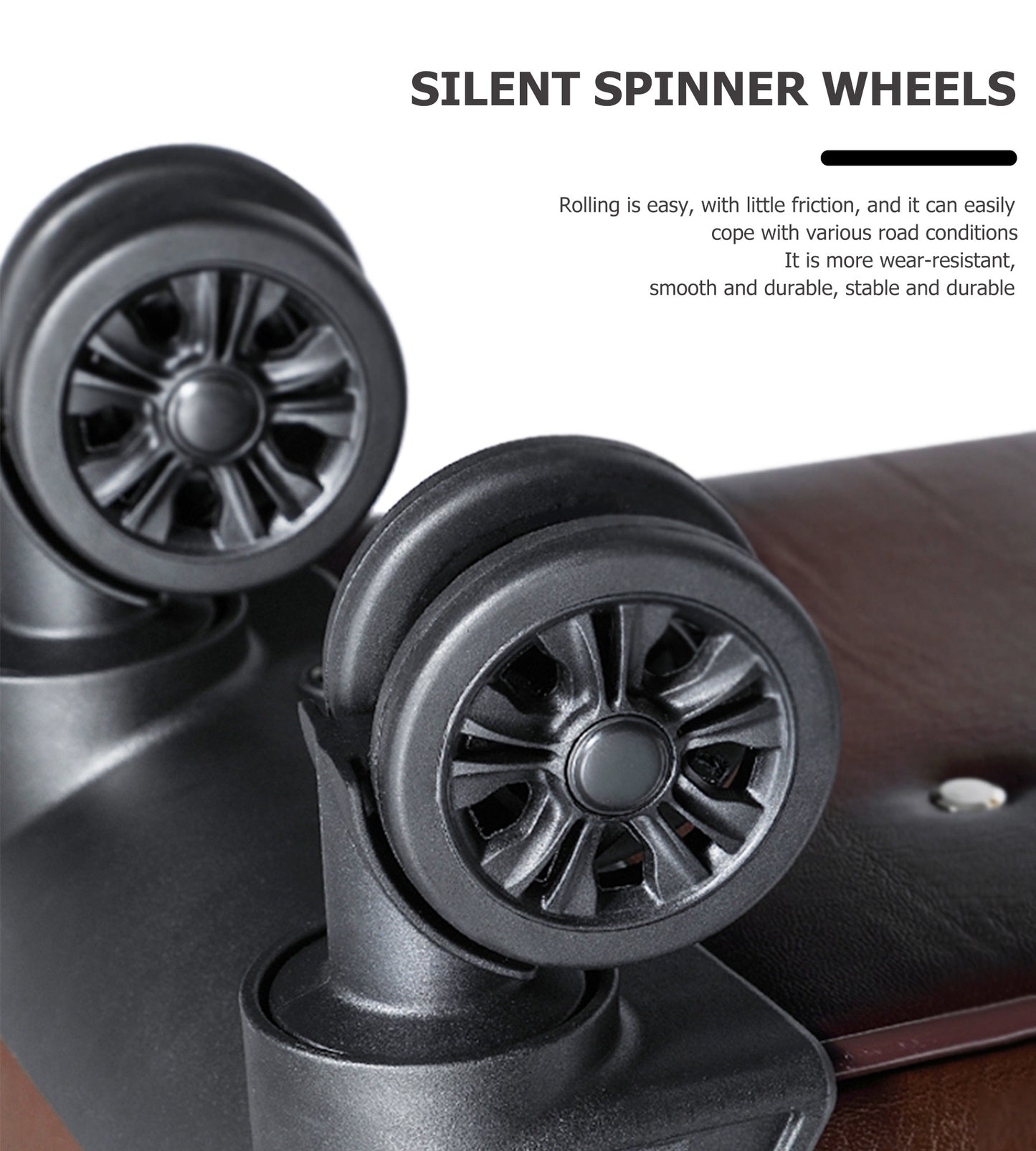PVC Leather Business Carry-On Spinner Luggage