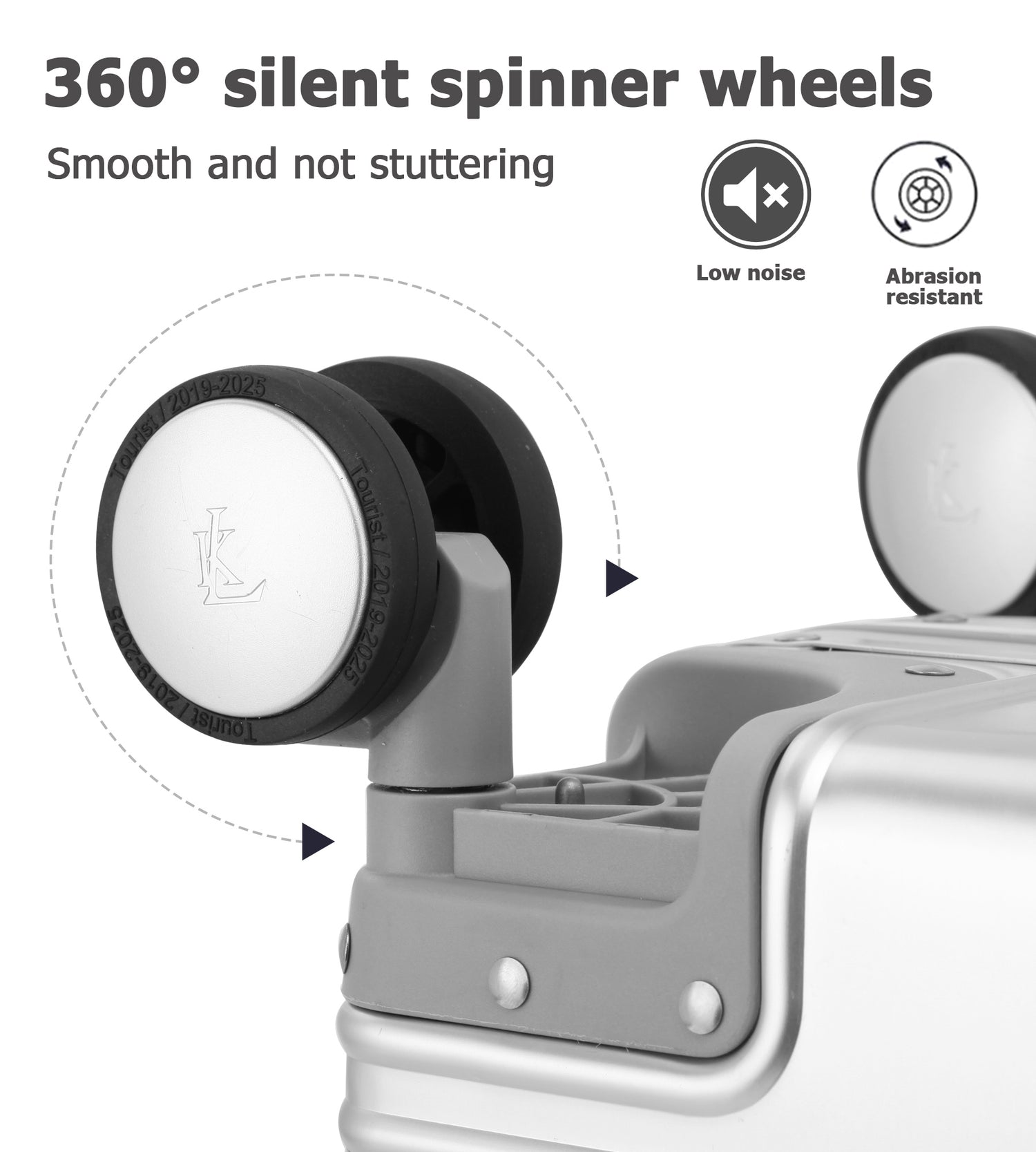 All Aluminum Hard-Shell Zipperless Carry-On Spinner Luggage