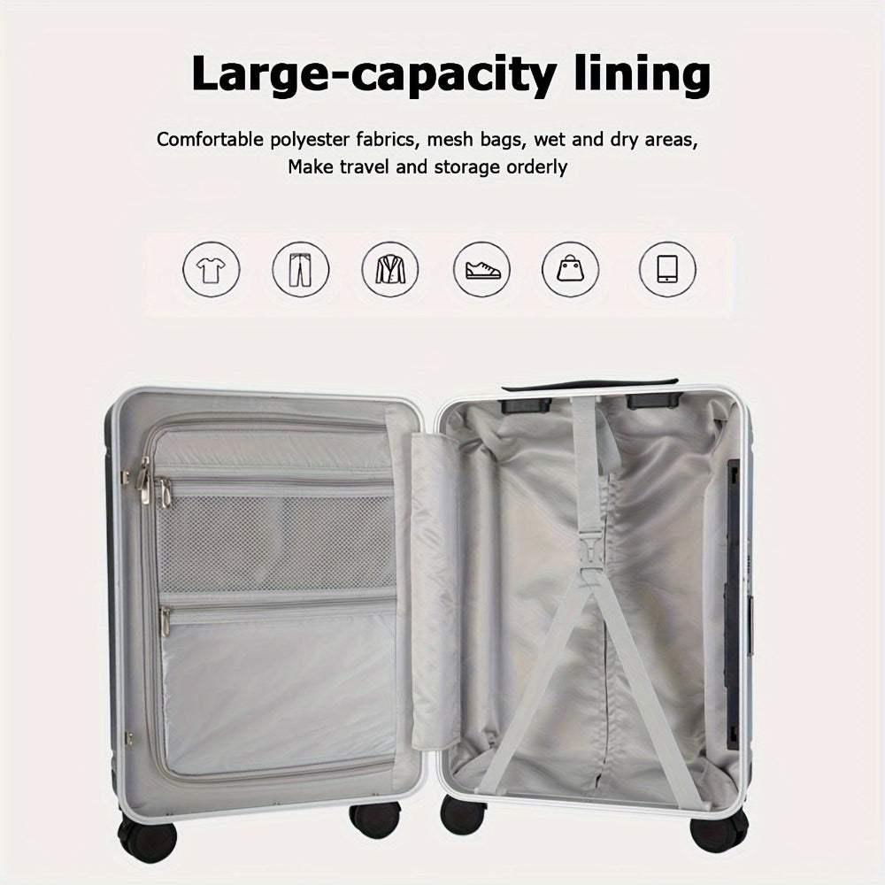 feilario 20-Inch Smart Travel Suitcase with 360° Spinner Wheels and Built-In TSA Lock