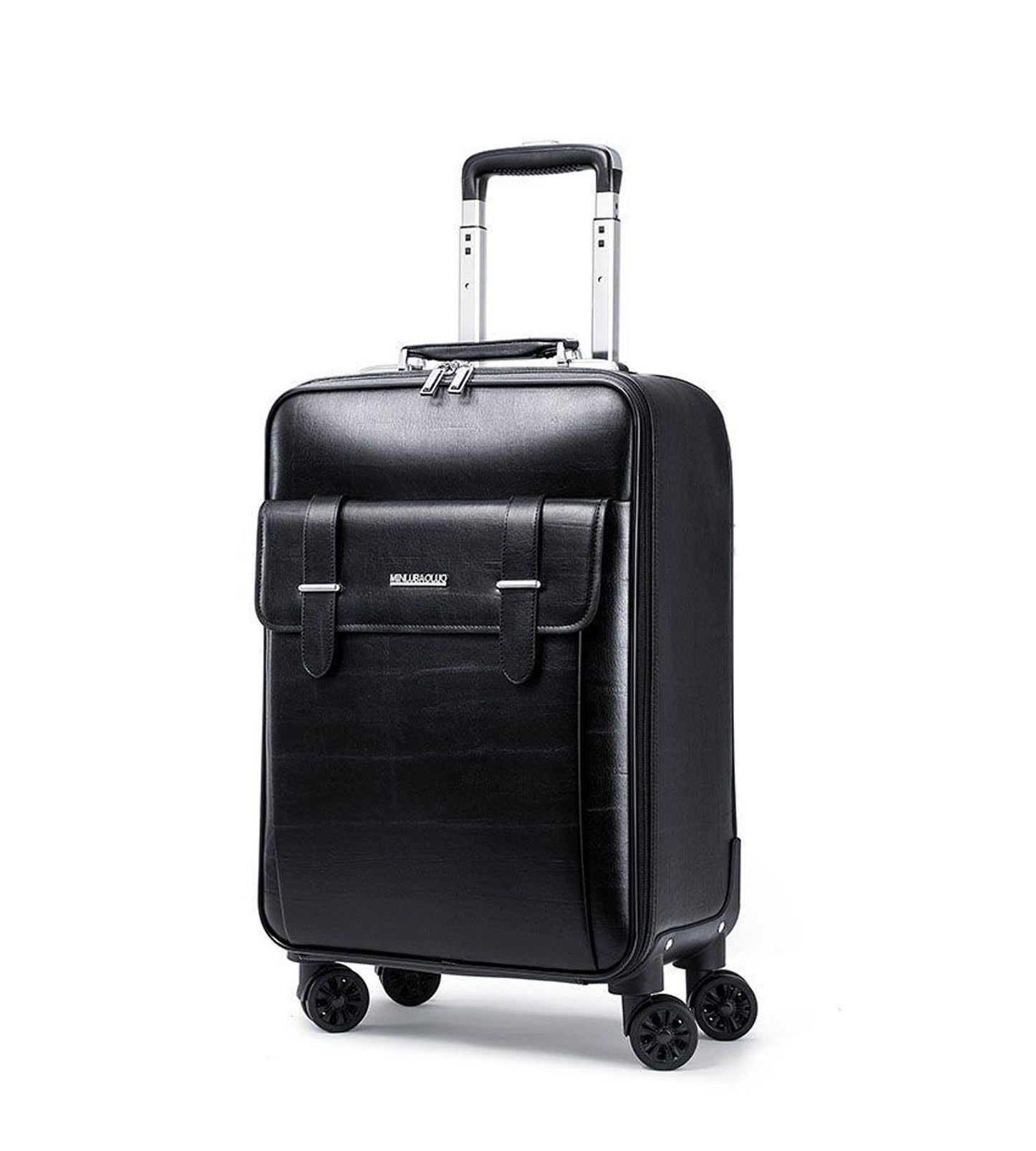 PVC Leather Business Carry-On Spinner Luggage