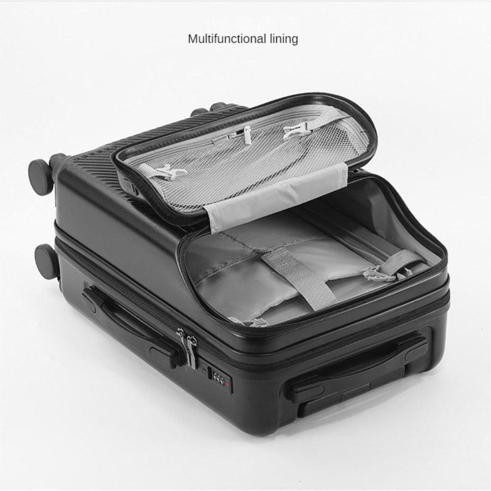 feilario Compact Travel Essential 20-Inch USB Charging Hard Shell Carry-On Luggage