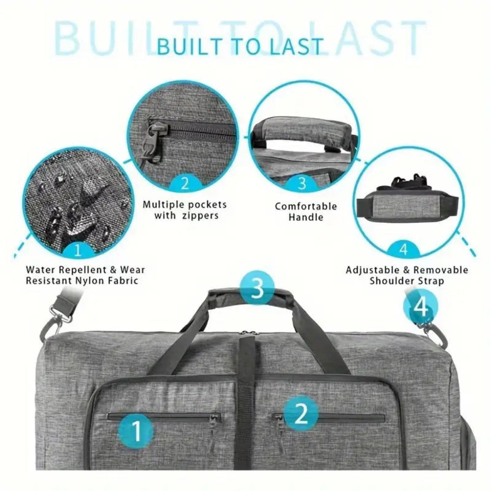 feilario Multi-Functional Travel Duffel Bag with Removable Shoulder Strap and Shoe Compartment