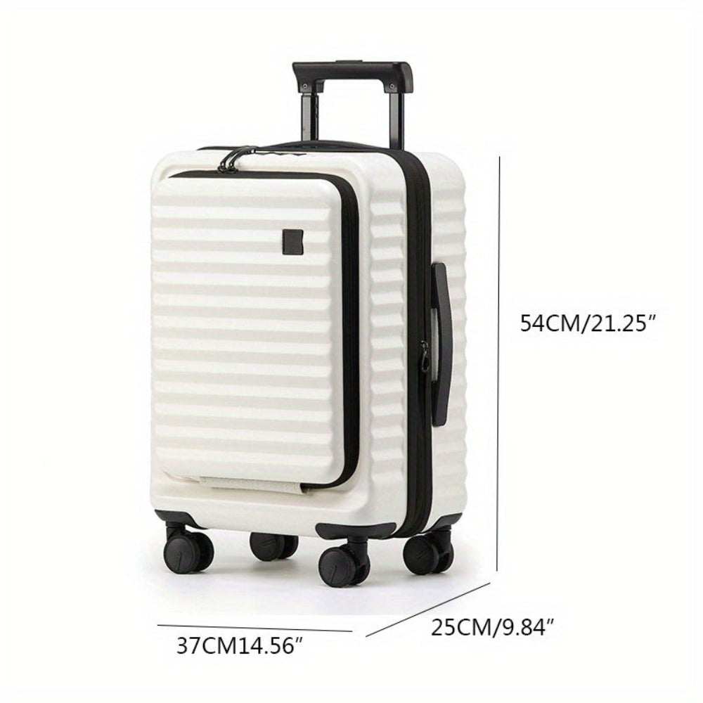 20-Inch Lightweight Hard Shell Carry-On Luggage with Secure Password Lock and 360° Spinner Wheels