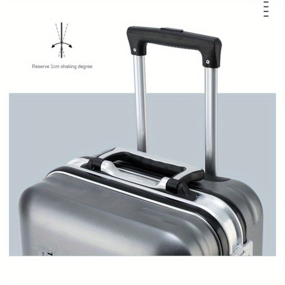 feilario Elegant Silver 20-Inch Hard Shell Carry-On Luggage with 360° Spinner Wheels