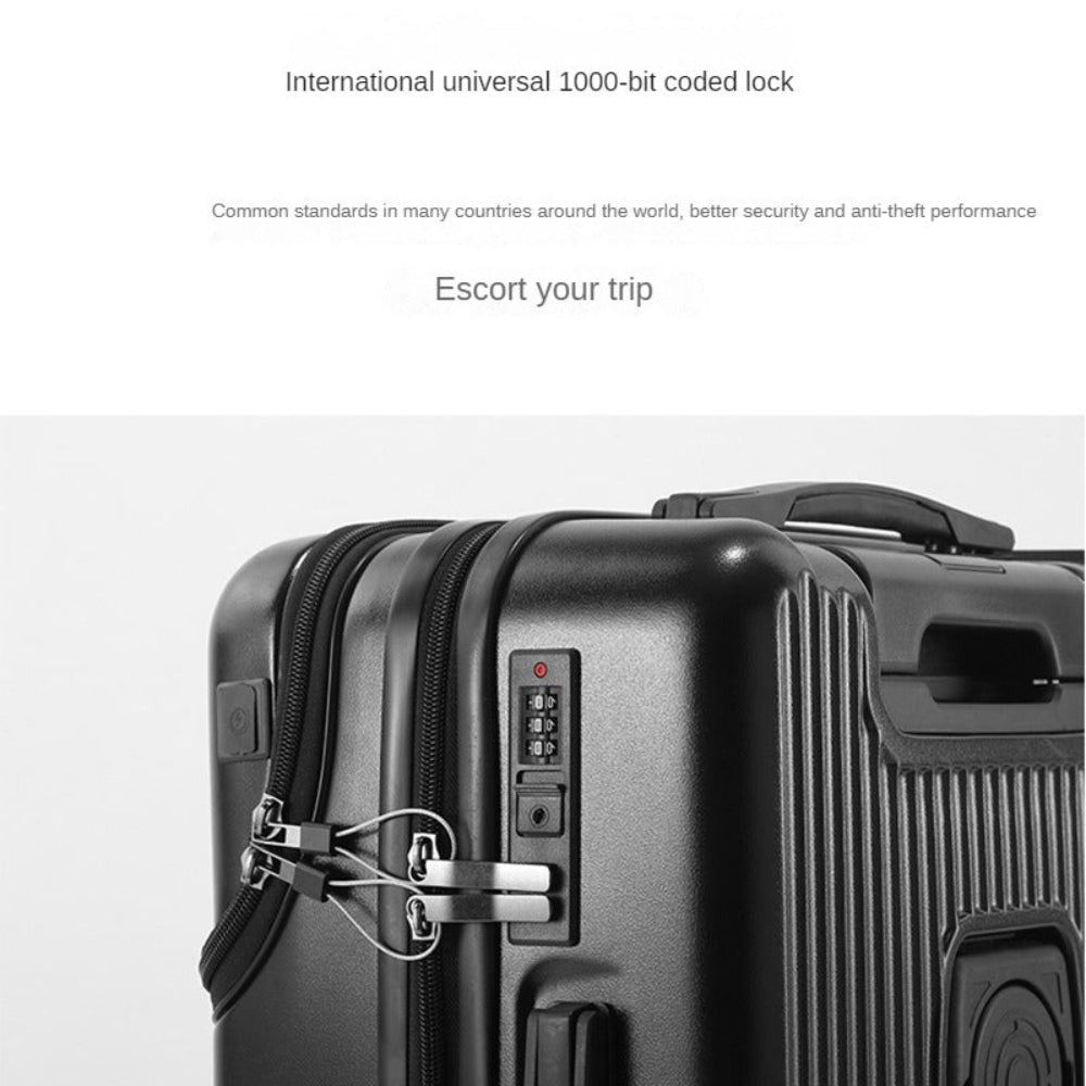 feilario Compact Travel Essential 20-Inch USB Charging Hard Shell Carry-On Luggage