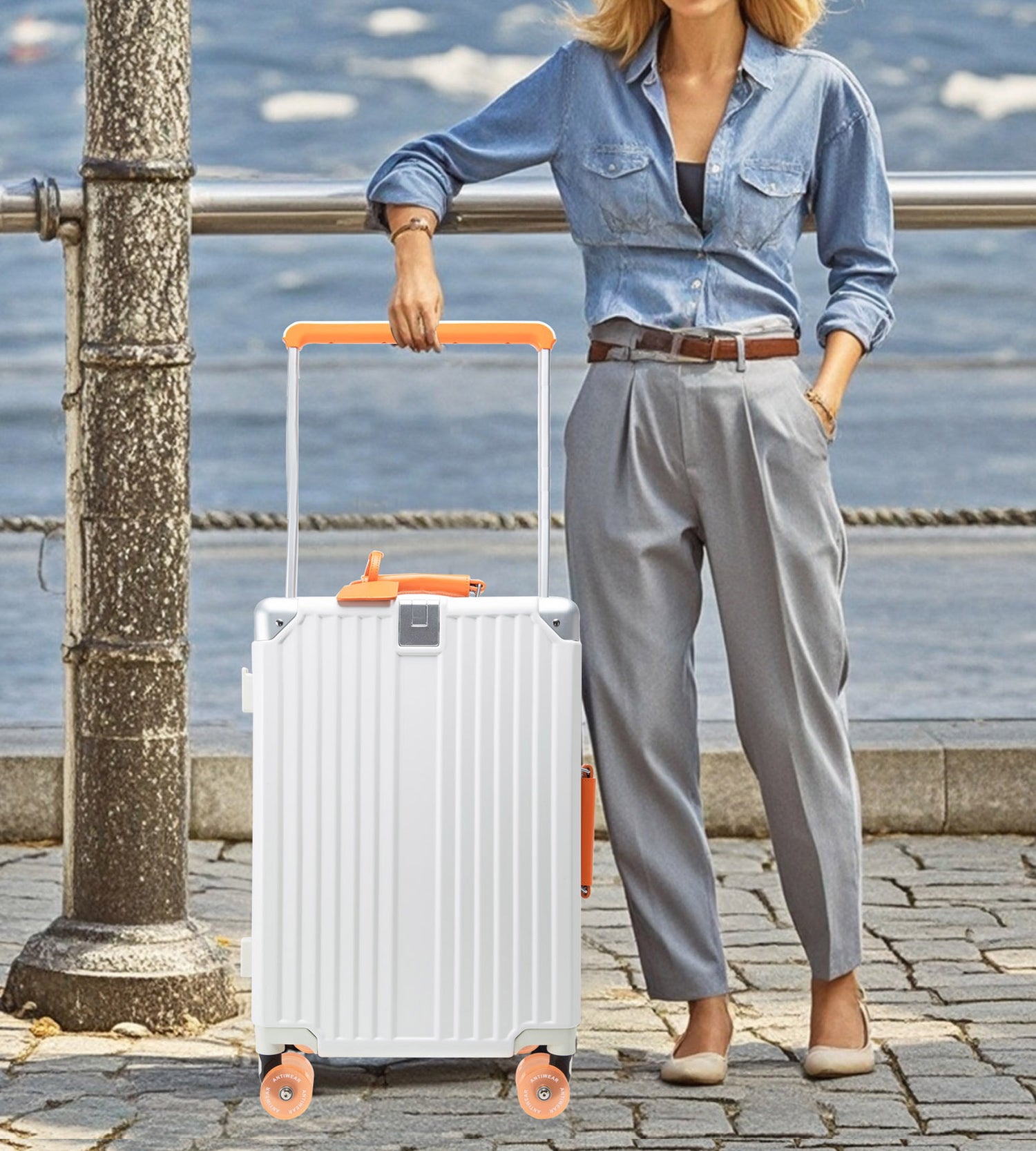 Aluminum Frame TSA Carry-On Spinner Luggage