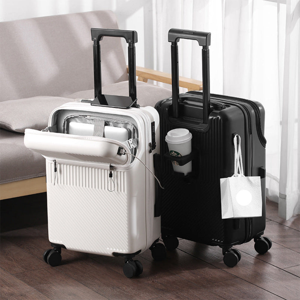 feilario Compact Travel Essential 20-Inch USB Charging Hard Shell Carry-On Luggage
