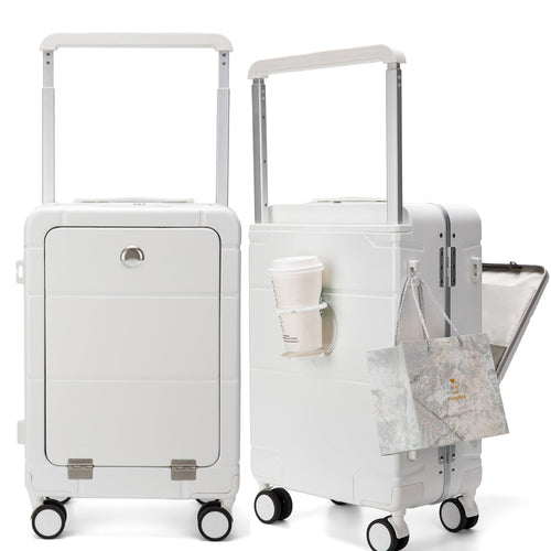 feilario 20-Inch Smart Travel Suitcase with 360° Spinner Wheels and Built-In TSA Lock