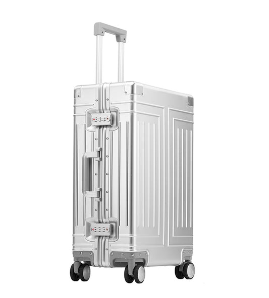 All Aluminum Hard-Shell Zipperless Carry-On Spinner Luggage