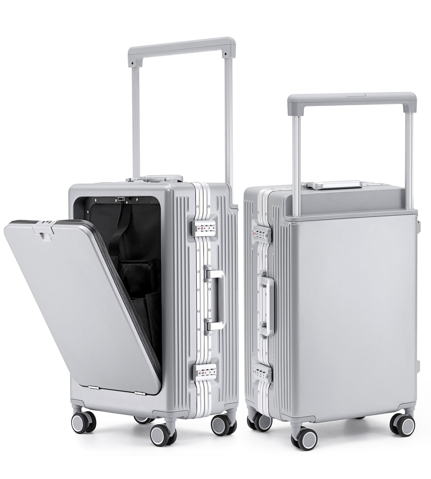 Wide Handle Aluminum Frame Carry-On Luggage