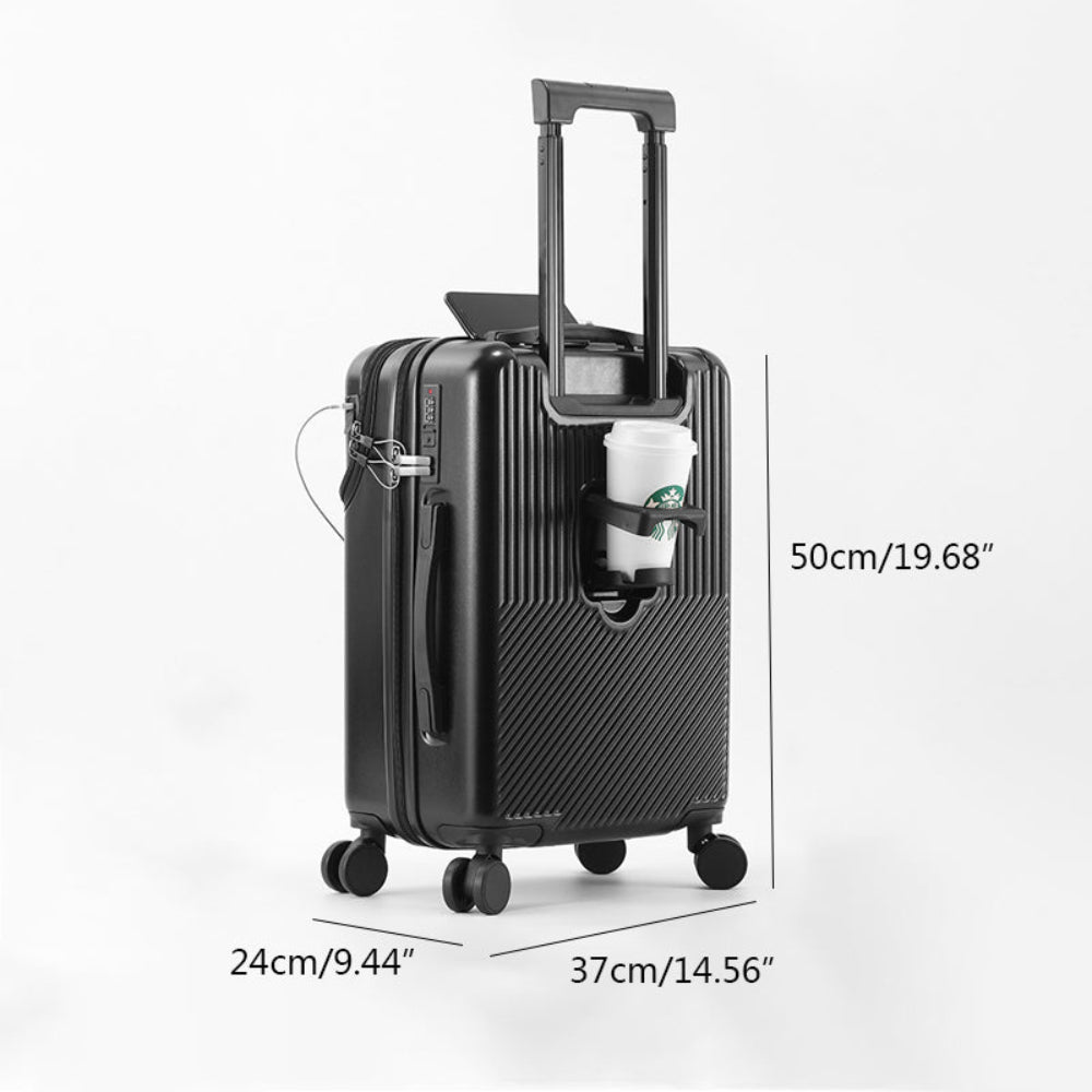 feilario Compact Travel Essential 20-Inch USB Charging Hard Shell Carry-On Luggage