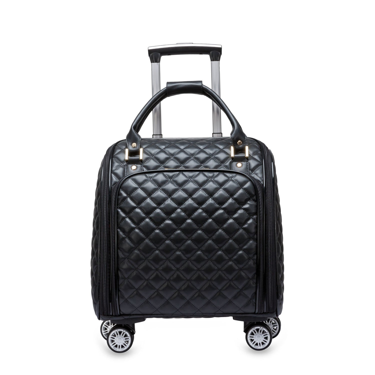 Feilario Leather Underseat Spinner Luggage