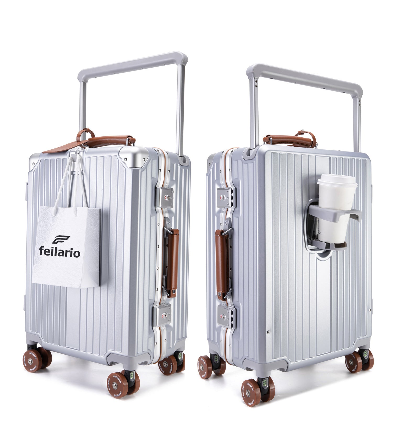 Aluminum Frame TSA Carry-On Spinner Luggage