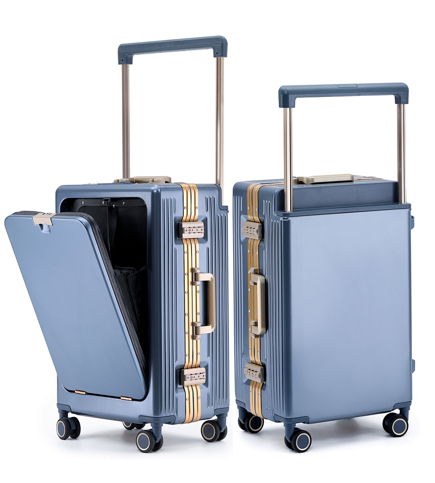 Wide Handle Aluminum Frame Carry-On Luggage