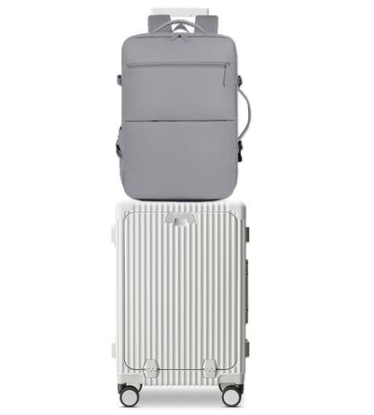 feilario 20in/24in Aluminium Frame Hardside Spinner Wheel Luggage, Built-In TSA lock Travel Zipperless Carry on Suitcase - Airline Approved Carry on Luggage with Cup Holder & USB Port & Phone Holder
