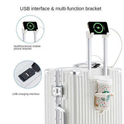 feilario 20in Smart Travel Companion USB Charging Hard Shell Luggage with 360° Spinner Wheels