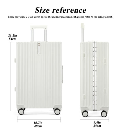feilario 20in Aluminium Frame Hardside Spinner Wheel Luggage Airline Approved Carry On Suitcase with Hidden Hook