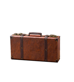 Feilario vintage brown leather trunk suitcase small