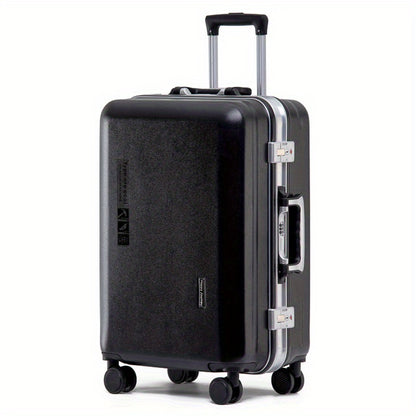feilario Elegant Silver 20-Inch Hard Shell Carry-On Luggage with 360° Spinner Wheels