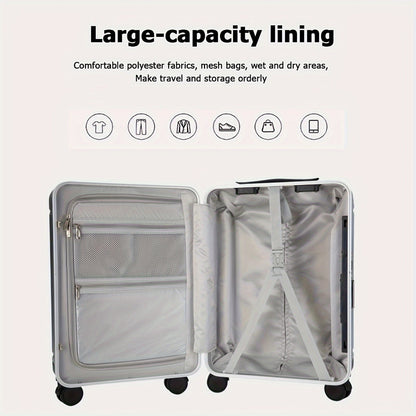 feilario 20-Inch Smart Travel Suitcase with 360° Spinner Wheels and Built-In TSA Lock