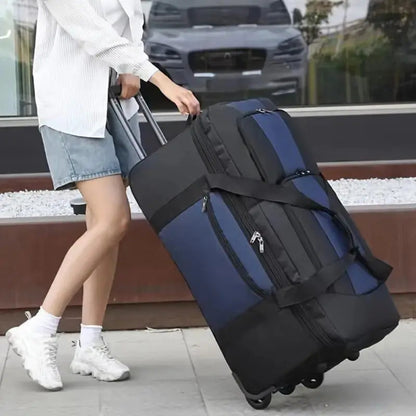 feilario Multi-Functional 2-in-1 Travel Bag with Detachable Backpack and Rolling Luggage Features