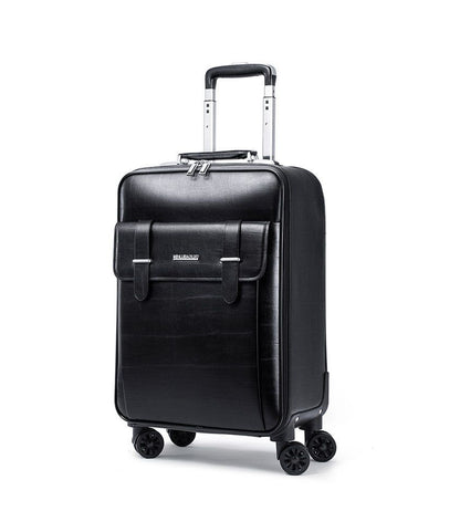 PVC Leather Business Carry-On Spinner Luggage