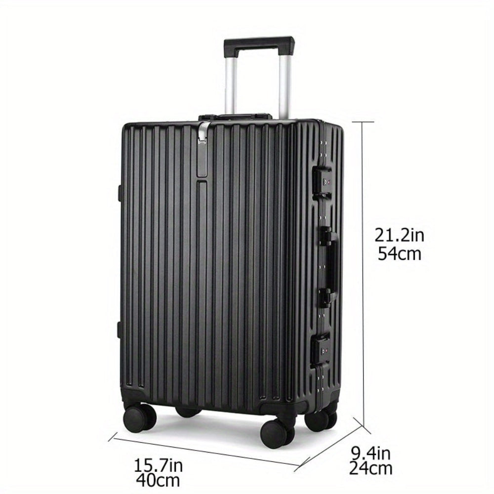 feilario Elegant Black Hard Shell Suitcase with 360° Spinner Wheels - Perfect for Business and Leisure Travel