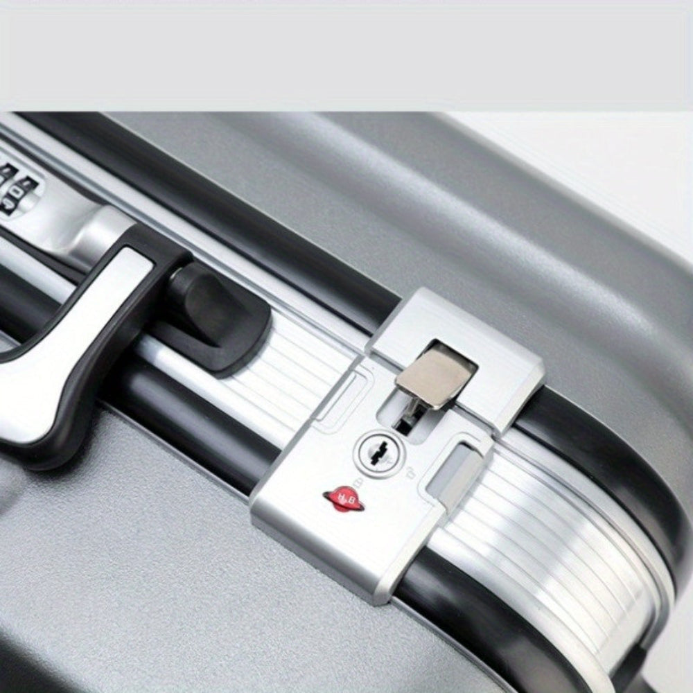 feilario Elegant Silver 20-Inch Hard Shell Carry-On Luggage with 360° Spinner Wheels