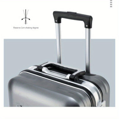 feilario Elegant Silver 20-Inch Hard Shell Carry-On Luggage with 360° Spinner Wheels