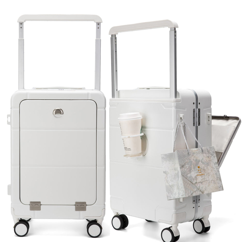 feilario 20-Inch Smart Travel Suitcase with 360° Spinner Wheels and Built-In TSA Lock