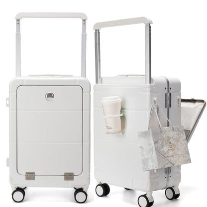 feilario 20-Inch Smart Travel Suitcase with 360° Spinner Wheels and Built-In TSA Lock