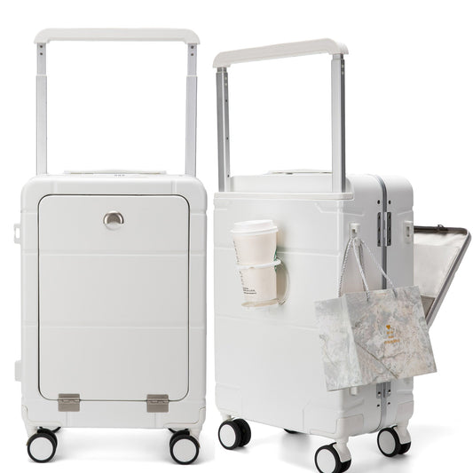 feilario 20-Inch Smart Travel Suitcase with 360° Spinner Wheels and Built-In TSA Lock