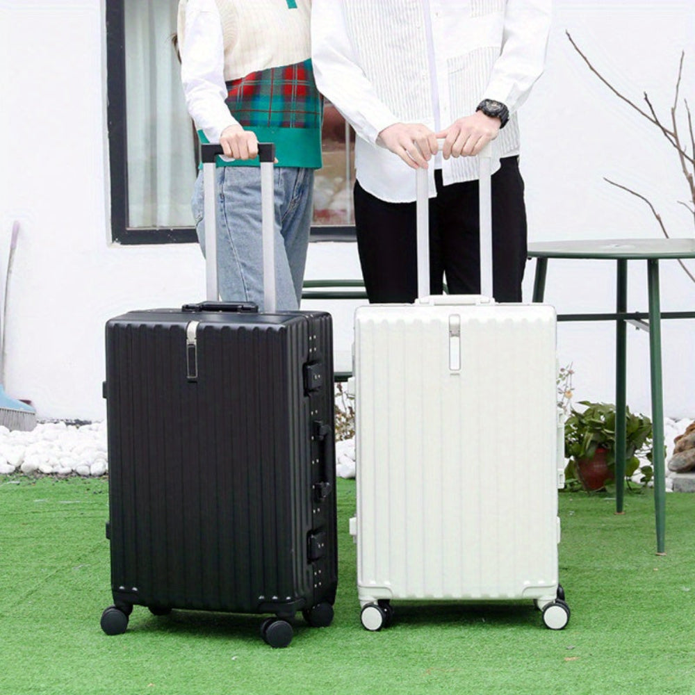feilario Elegant Black Hard Shell Suitcase with 360° Spinner Wheels - Perfect for Business and Leisure Travel