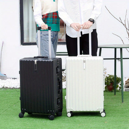 feilario Elegant Black Hard Shell Suitcase with 360° Spinner Wheels - Perfect for Business and Leisure Travel