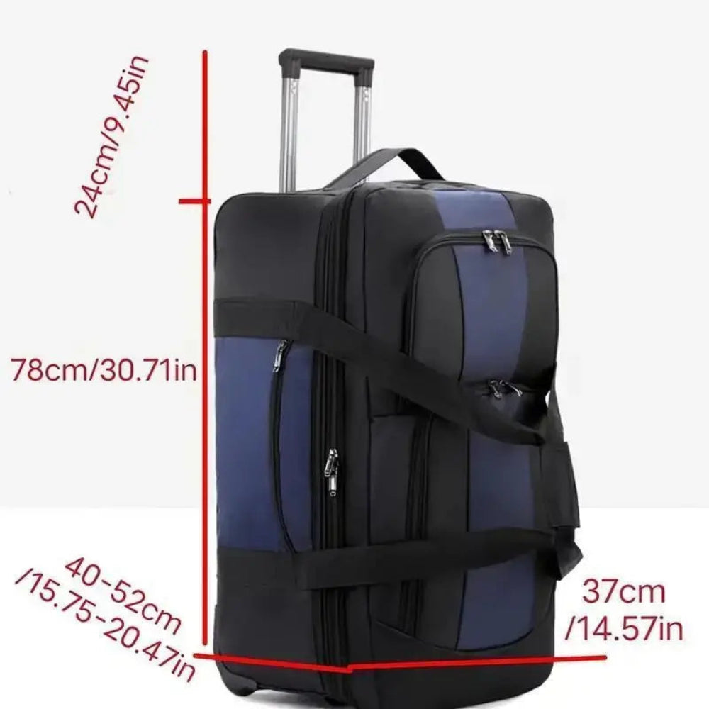 feilario Multi-Functional 2-in-1 Travel Bag with Detachable Backpack and Rolling Luggage Features