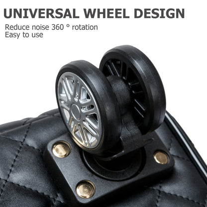 feilario 16in/18in Leather Softside Underseat Carry on Suitcases Expandable Spinner Wheels Travel Luggage