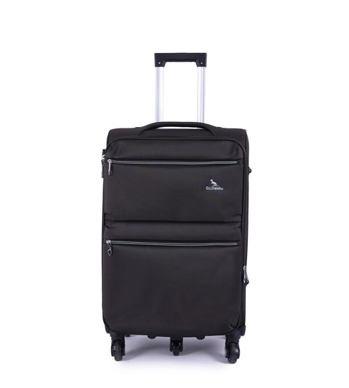 feilario 20in Softside Business Luggage Durable Oxford Cloth Carry On Suitcase with 5 Spinner Wheels