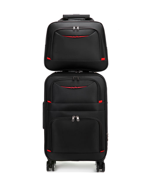 feilario 20in/24in 2 Piece Softside Business Luggage Set Waterproof Carry On Luggage Suitcase with Double Spinner Wheels