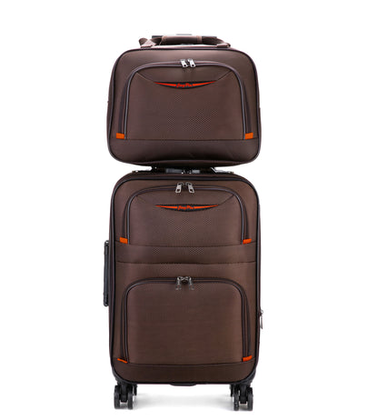 feilario 20in/24in 2 Piece Softside Business Luggage Set Waterproof Carry On Luggage Suitcase with Double Spinner Wheels